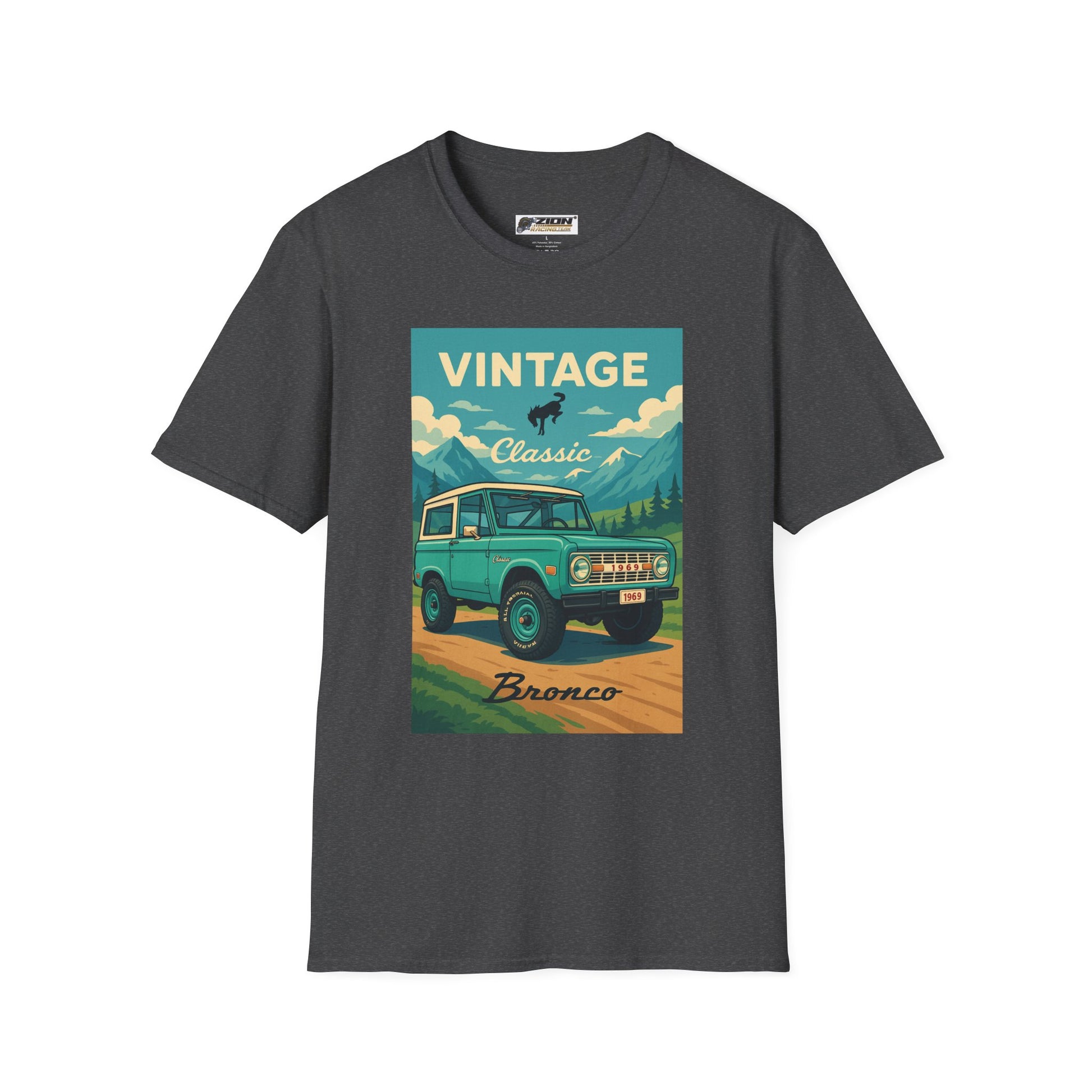 Vintage Bronco Unisex Softstyle T-Shirt | Retro Car Tee, Birthday Gift, Classic Auto Shirt, Summer Fashion, Car Lover Gift