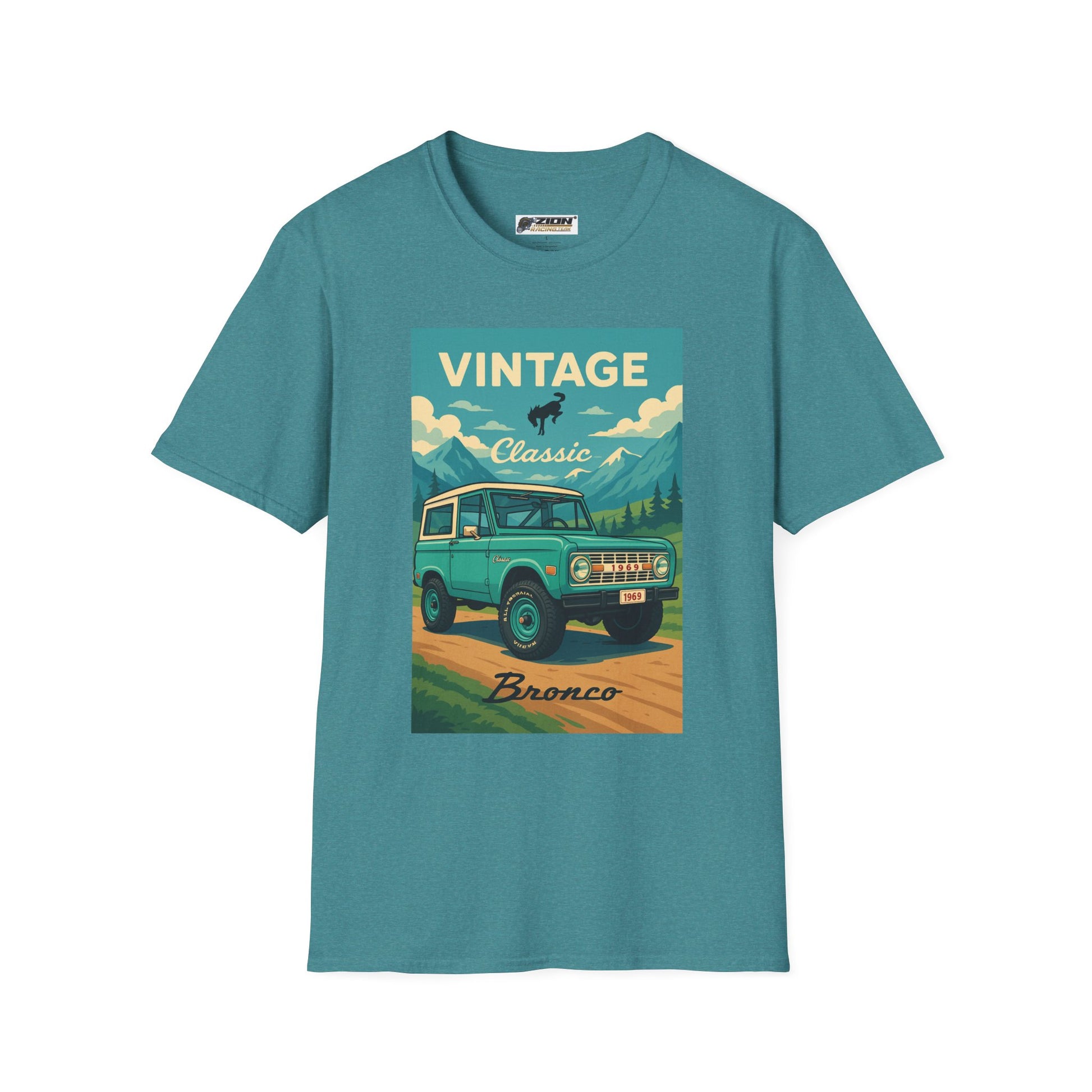 Vintage Bronco Unisex Softstyle T-Shirt | Retro Car Tee, Birthday Gift, Classic Auto Shirt, Summer Fashion, Car Lover Gift