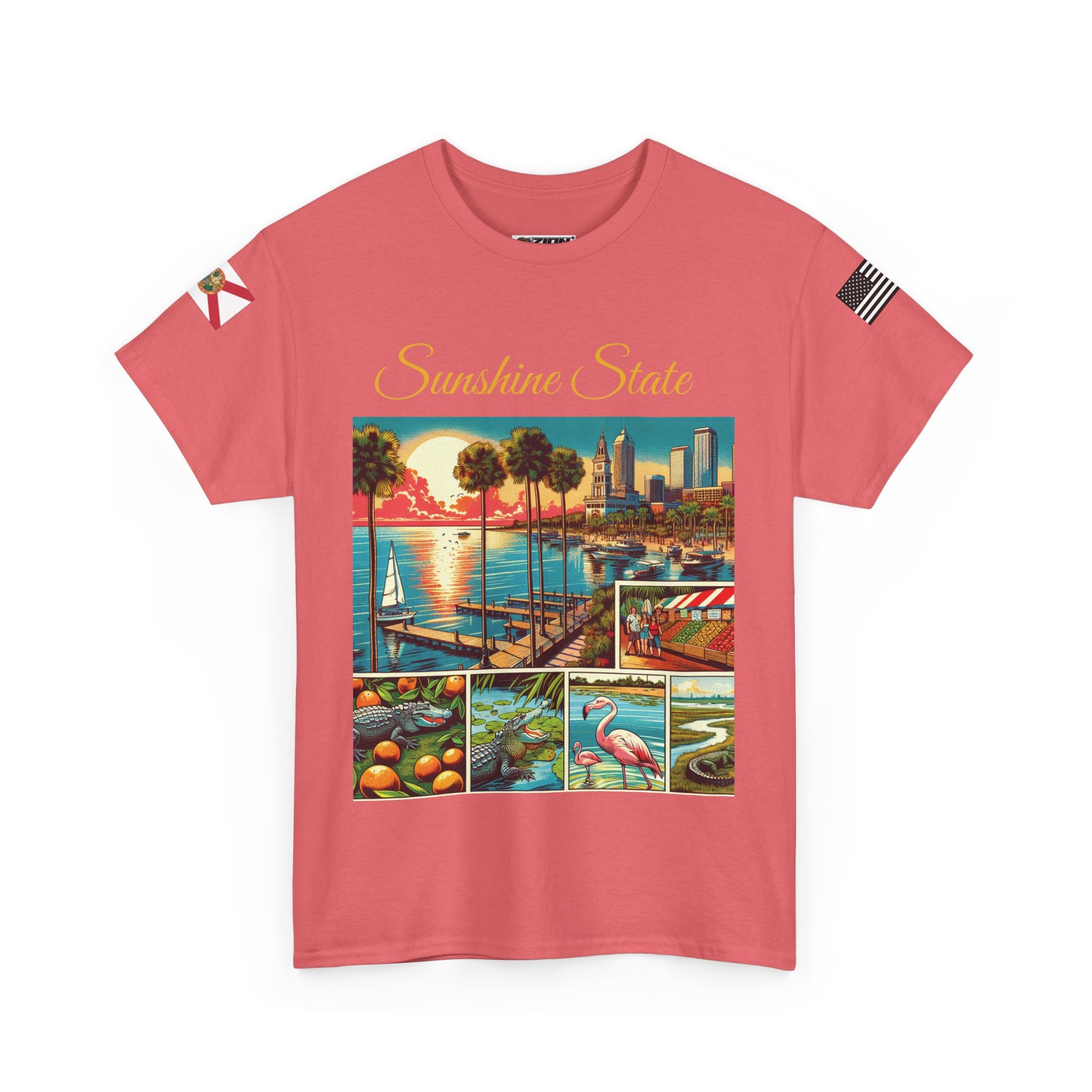 Florida Sunshine State Tee, Coastal Vibes Shirt, Unisex Casual Wear, Gift for Beach Lovers, Florida State Pride Clothing