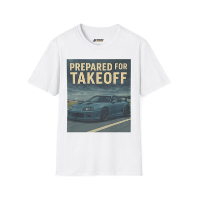 Prepared for Takeoff Unisex Softstyle T-Shirt, Car Enthusiast Gift, Unique Graphic Tee, Aviation Design, Casual Wear, Birthday Present