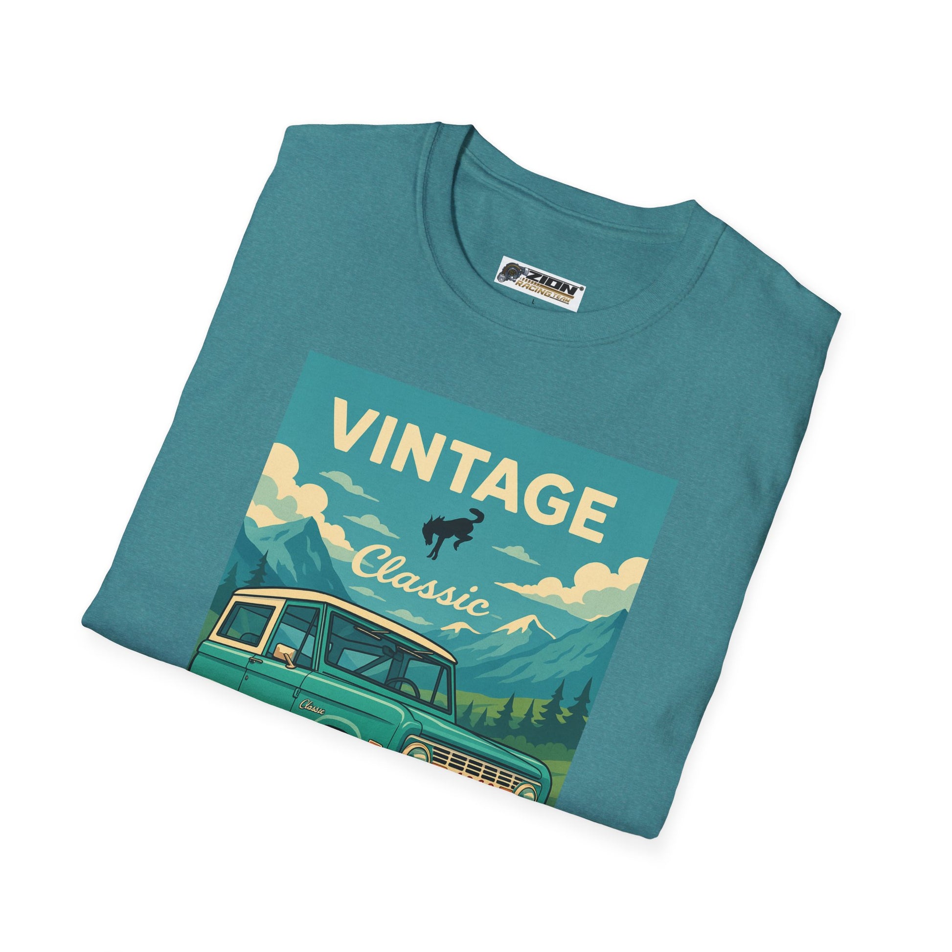 Vintage Bronco Unisex Softstyle T-Shirt | Retro Car Tee, Birthday Gift, Classic Auto Shirt, Summer Fashion, Car Lover Gift