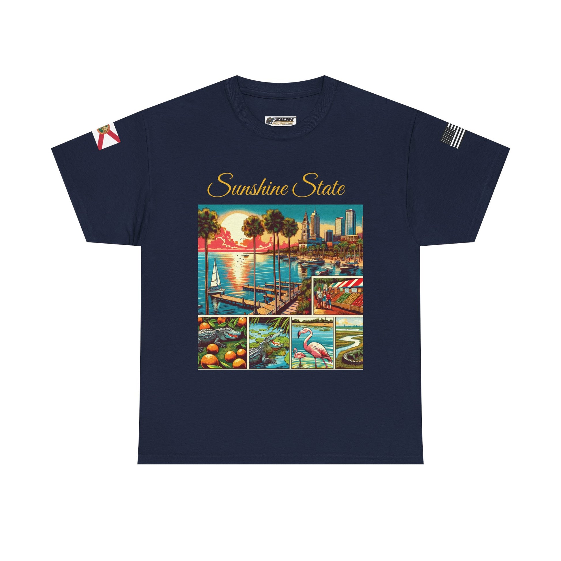 Florida Sunshine State Tee, Coastal Vibes Shirt, Unisex Casual Wear, Gift for Beach Lovers, Florida State Pride Clothing