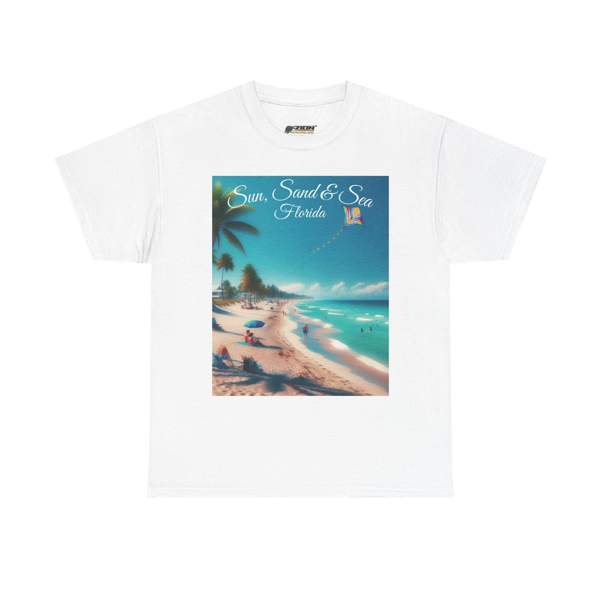 Tropical T-Shirt, Sun Sand & Sea Tee, Beach Vibes Shirt, Summer Wear, Vacation Outfit, Gift for Ocean Lovers