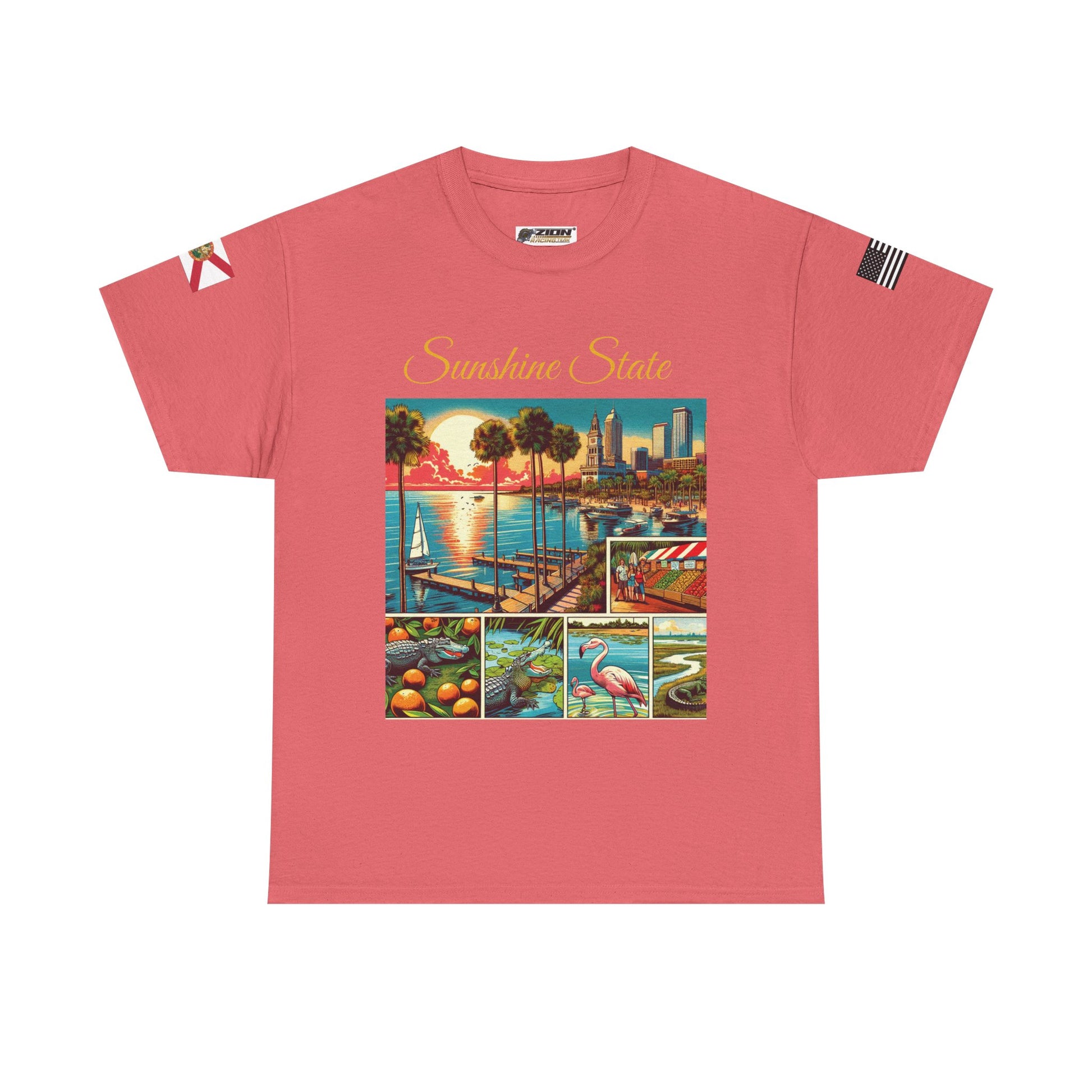 Florida Sunshine State Tee, Coastal Vibes Shirt, Unisex Casual Wear, Gift for Beach Lovers, Florida State Pride Clothing