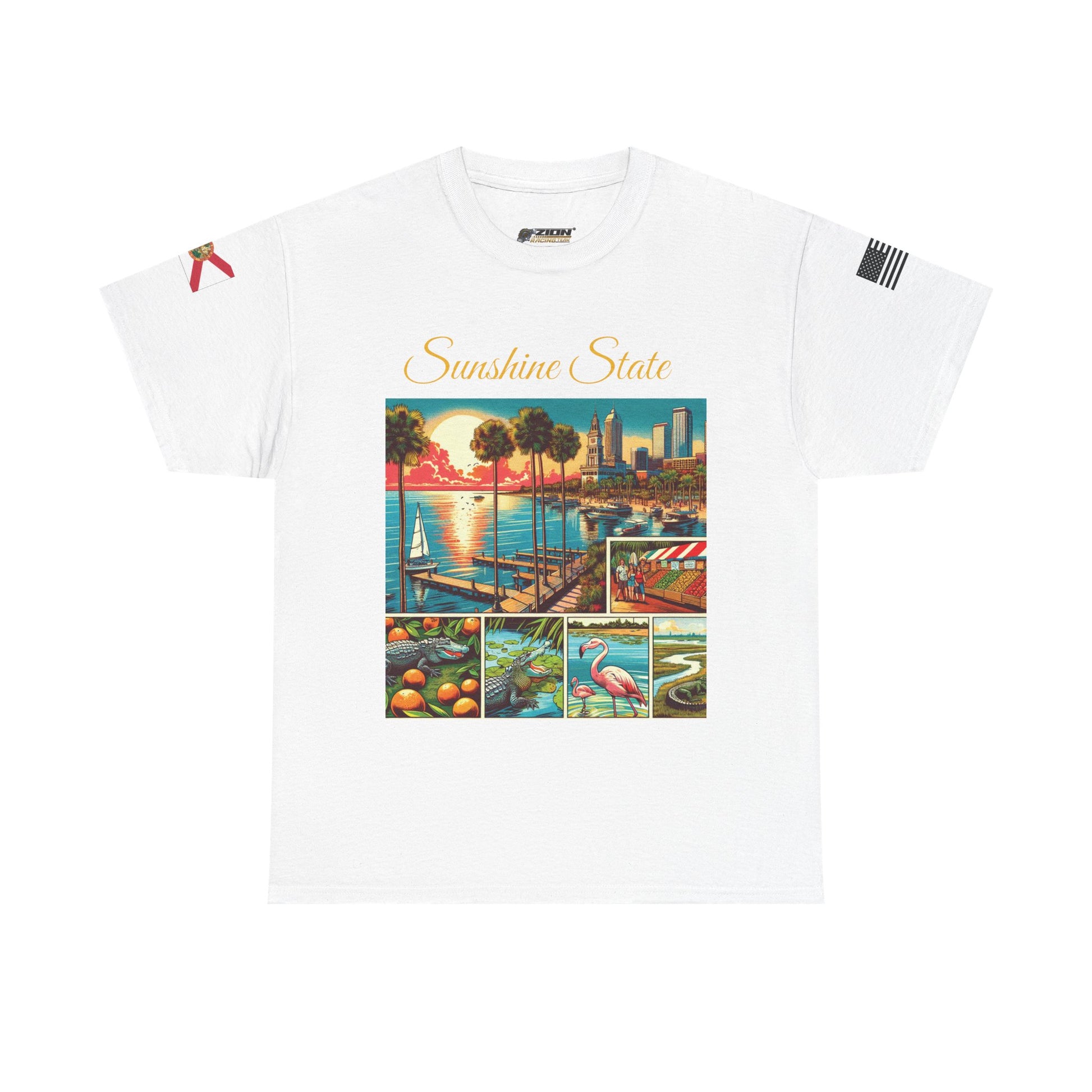 Florida Sunshine State Tee, Coastal Vibes Shirt, Unisex Casual Wear, Gift for Beach Lovers, Florida State Pride Clothing