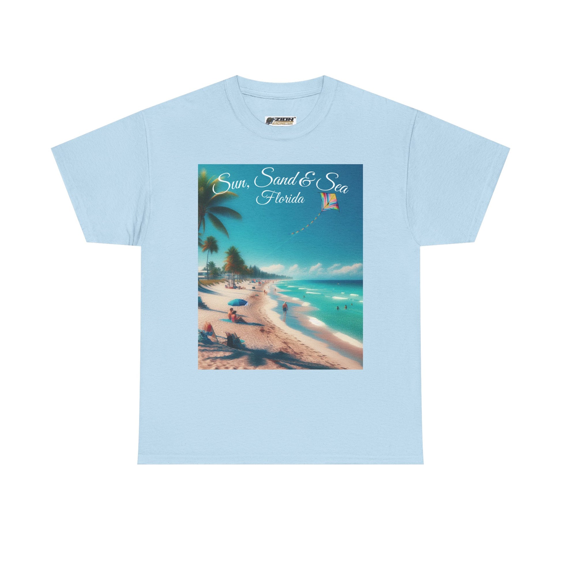 Tropical T-Shirt, Sun Sand & Sea Tee, Beach Vibes Shirt, Summer Wear, Vacation Outfit, Gift for Ocean Lovers