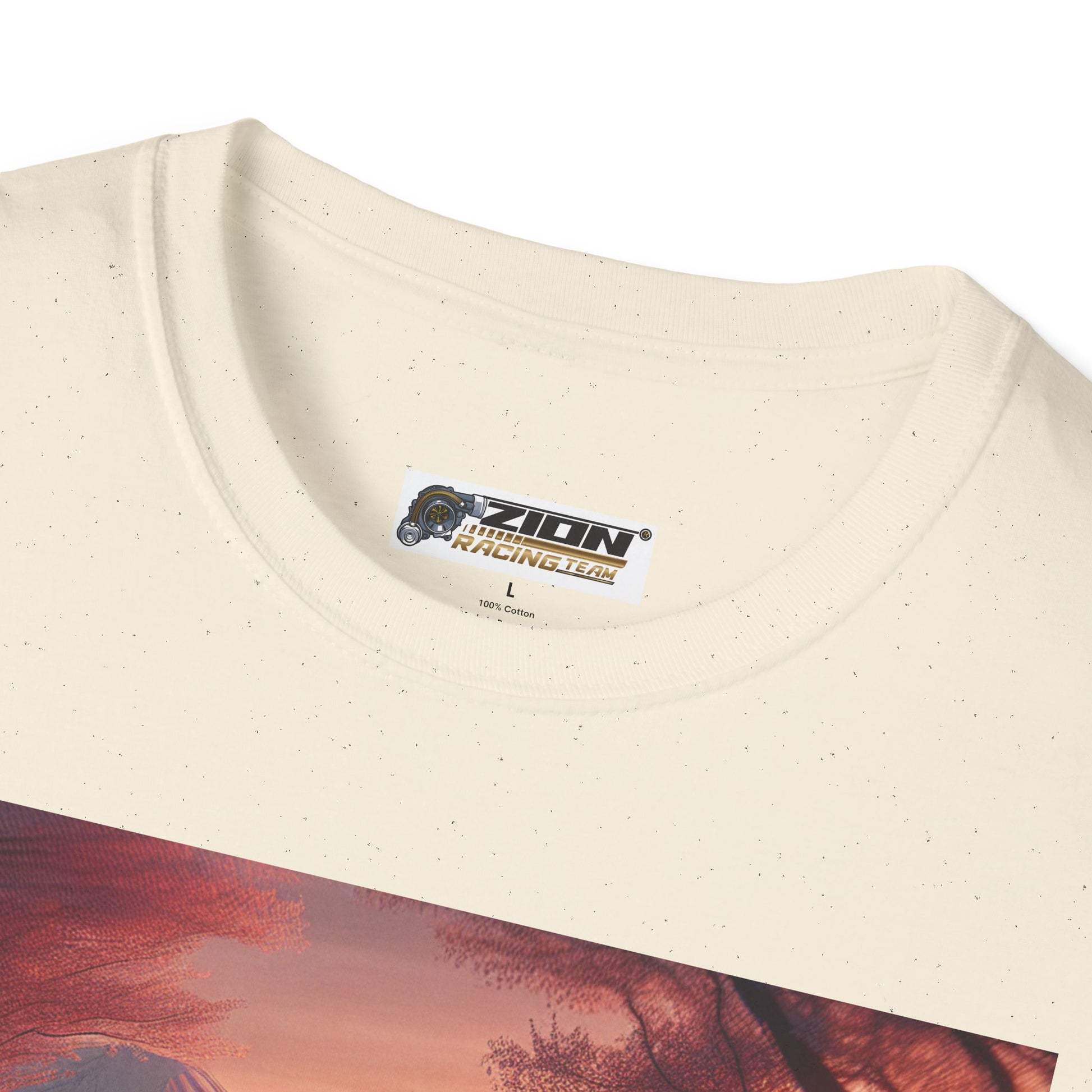 Scenic Sunset Car T-Shirt - Unisex Softstyle Tee, Perfect for Car Lovers, Gift for Birthdays, Road Trip Outfit, Casual Wear