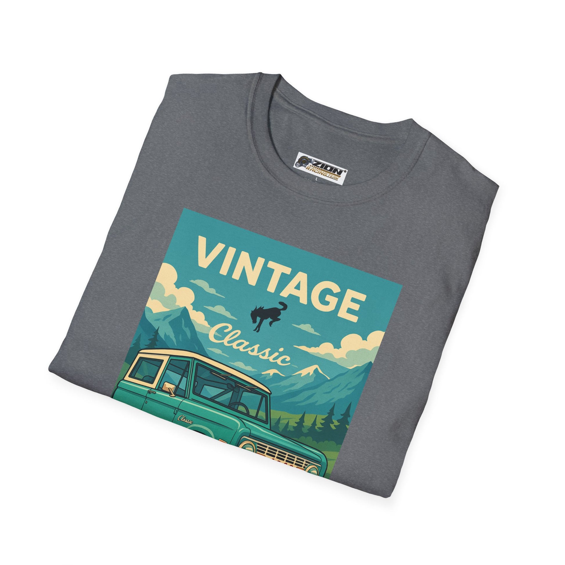 Vintage Bronco Unisex Softstyle T-Shirt | Retro Car Tee, Birthday Gift, Classic Auto Shirt, Summer Fashion, Car Lover Gift