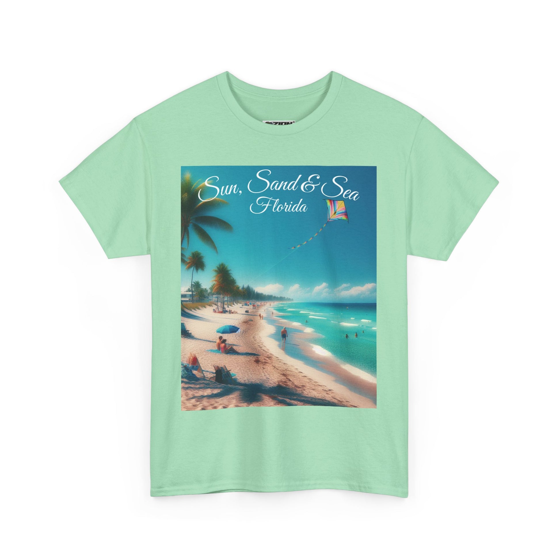 Tropical T-Shirt, Sun Sand & Sea Tee, Beach Vibes Shirt, Summer Wear, Vacation Outfit, Gift for Ocean Lovers