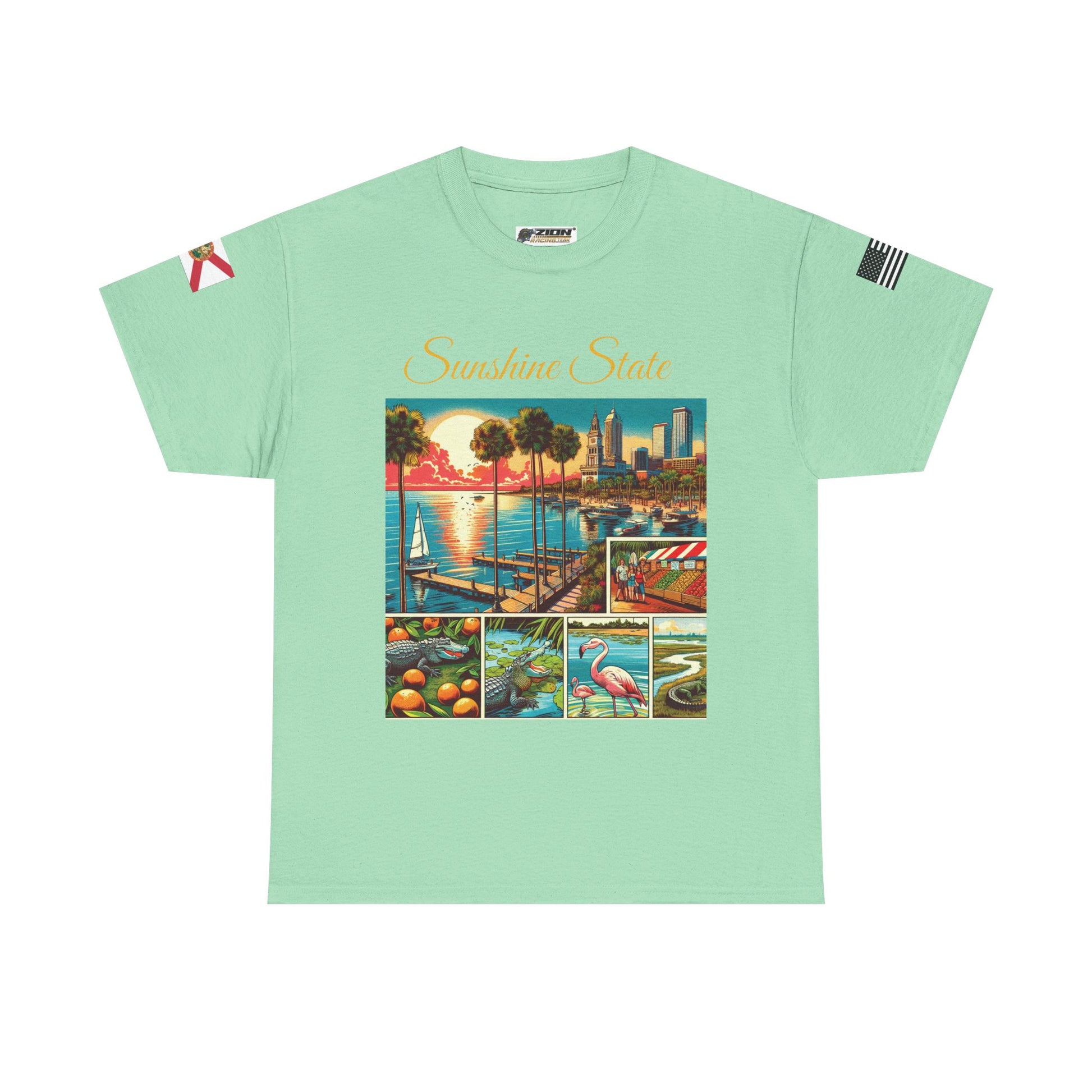 Florida Sunshine State Tee, Coastal Vibes Shirt, Unisex Casual Wear, Gift for Beach Lovers, Florida State Pride Clothing
