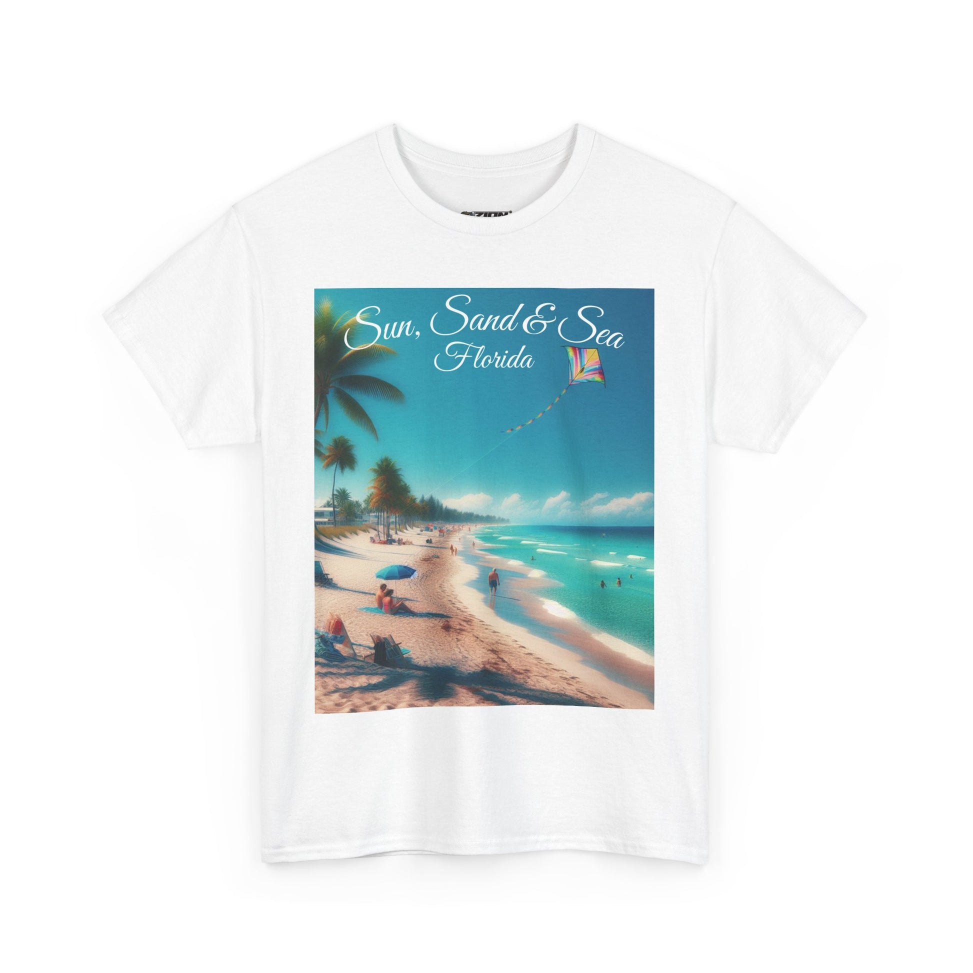 Tropical T-Shirt, Sun Sand & Sea Tee, Beach Vibes Shirt, Summer Wear, Vacation Outfit, Gift for Ocean Lovers