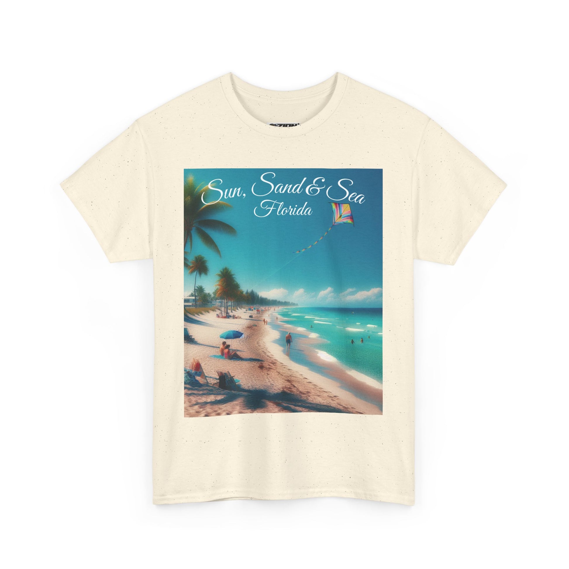 Tropical T-Shirt, Sun Sand & Sea Tee, Beach Vibes Shirt, Summer Wear, Vacation Outfit, Gift for Ocean Lovers