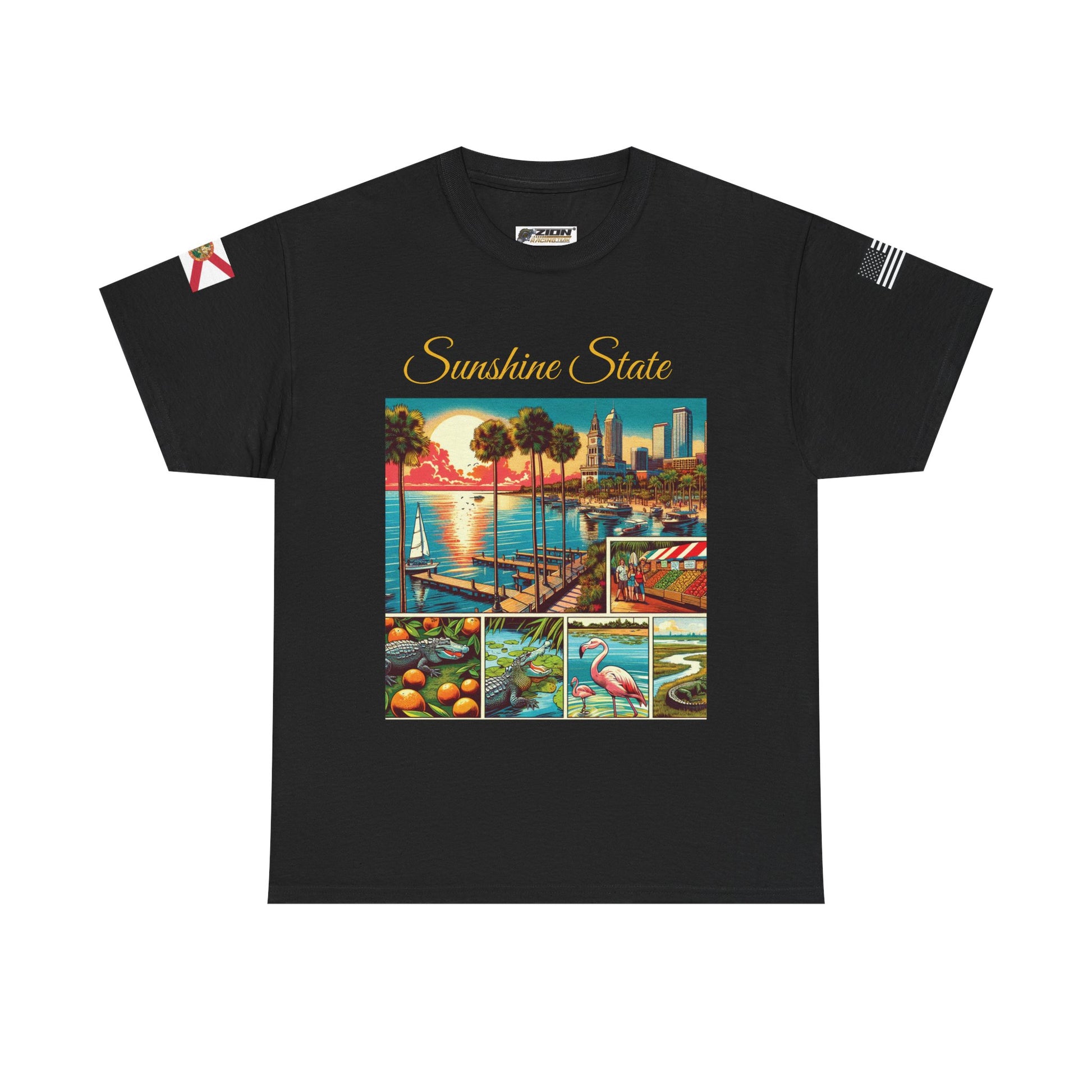 Florida Sunshine State Tee, Coastal Vibes Shirt, Unisex Casual Wear, Gift for Beach Lovers, Florida State Pride Clothing
