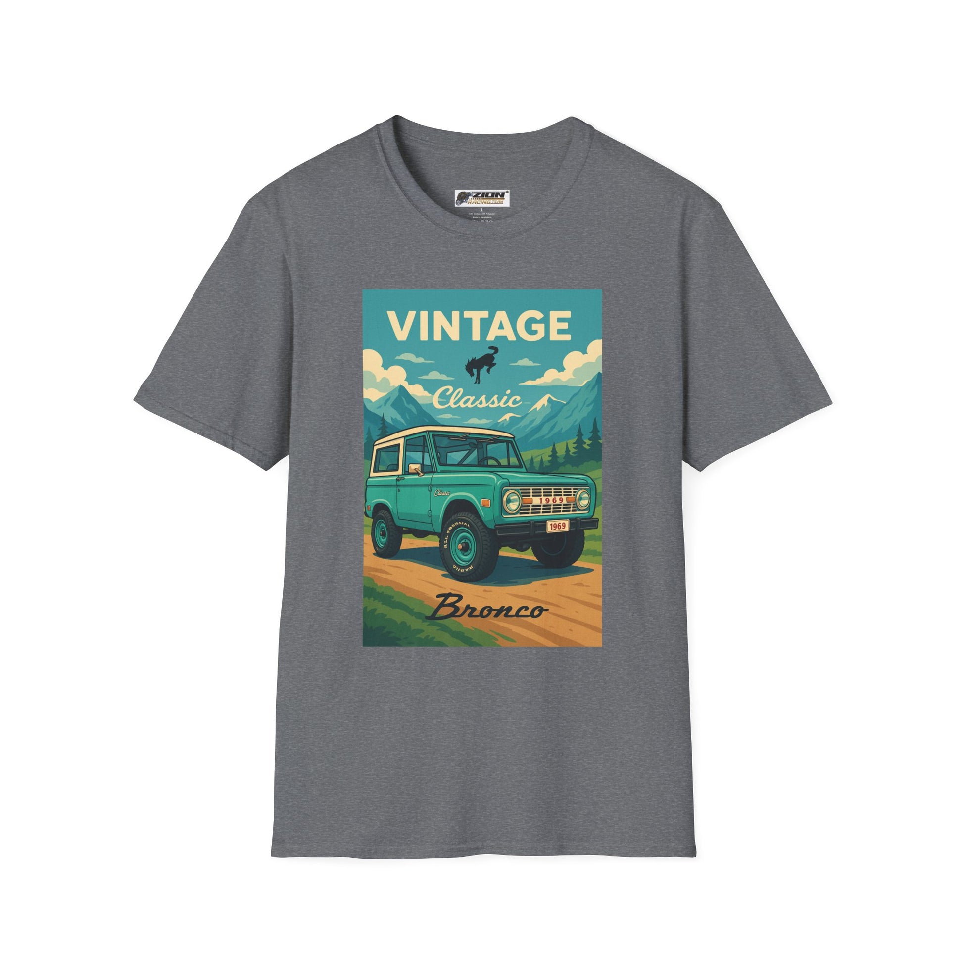 Vintage Bronco Unisex Softstyle T-Shirt | Retro Car Tee, Birthday Gift, Classic Auto Shirt, Summer Fashion, Car Lover Gift