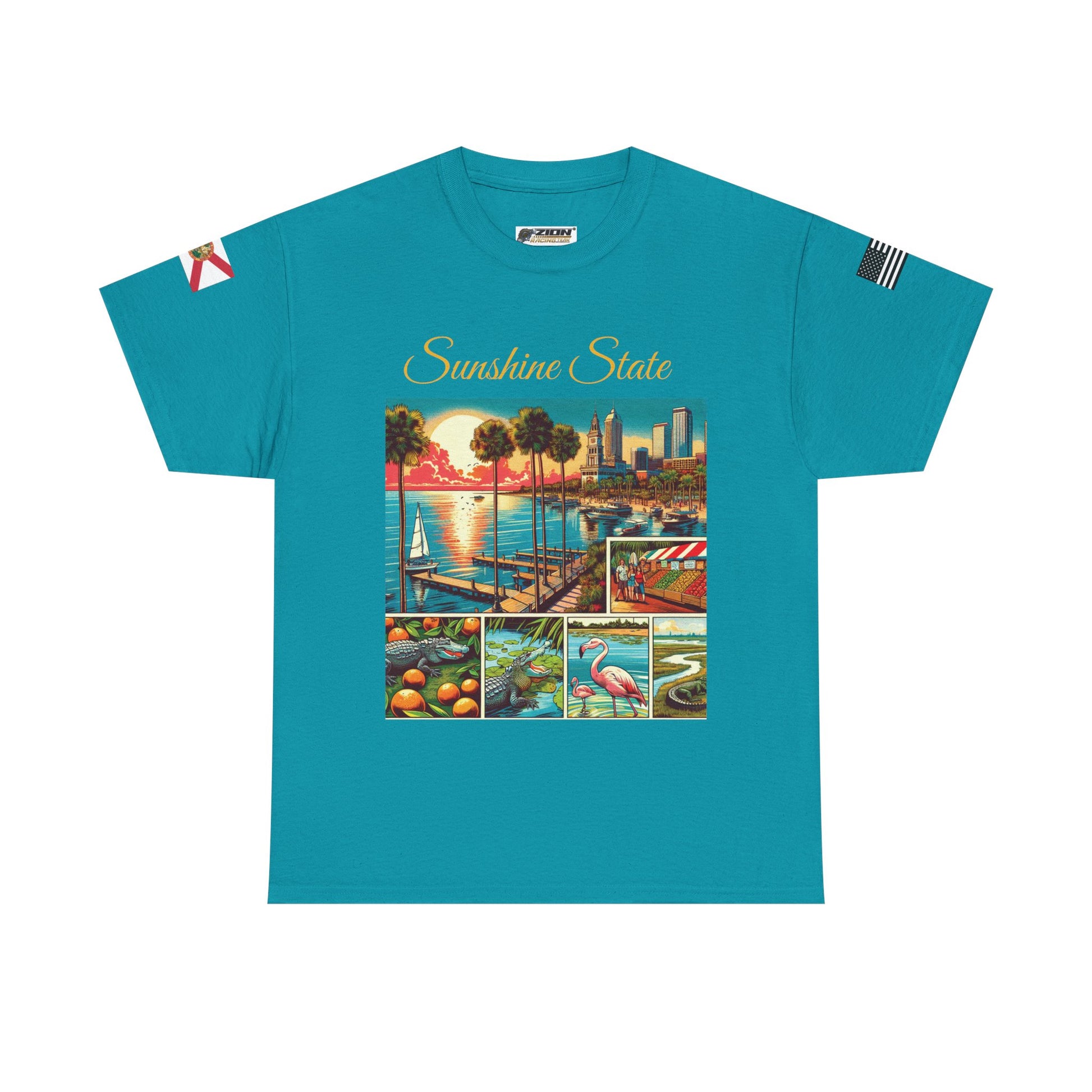 Florida Sunshine State Tee, Coastal Vibes Shirt, Unisex Casual Wear, Gift for Beach Lovers, Florida State Pride Clothing