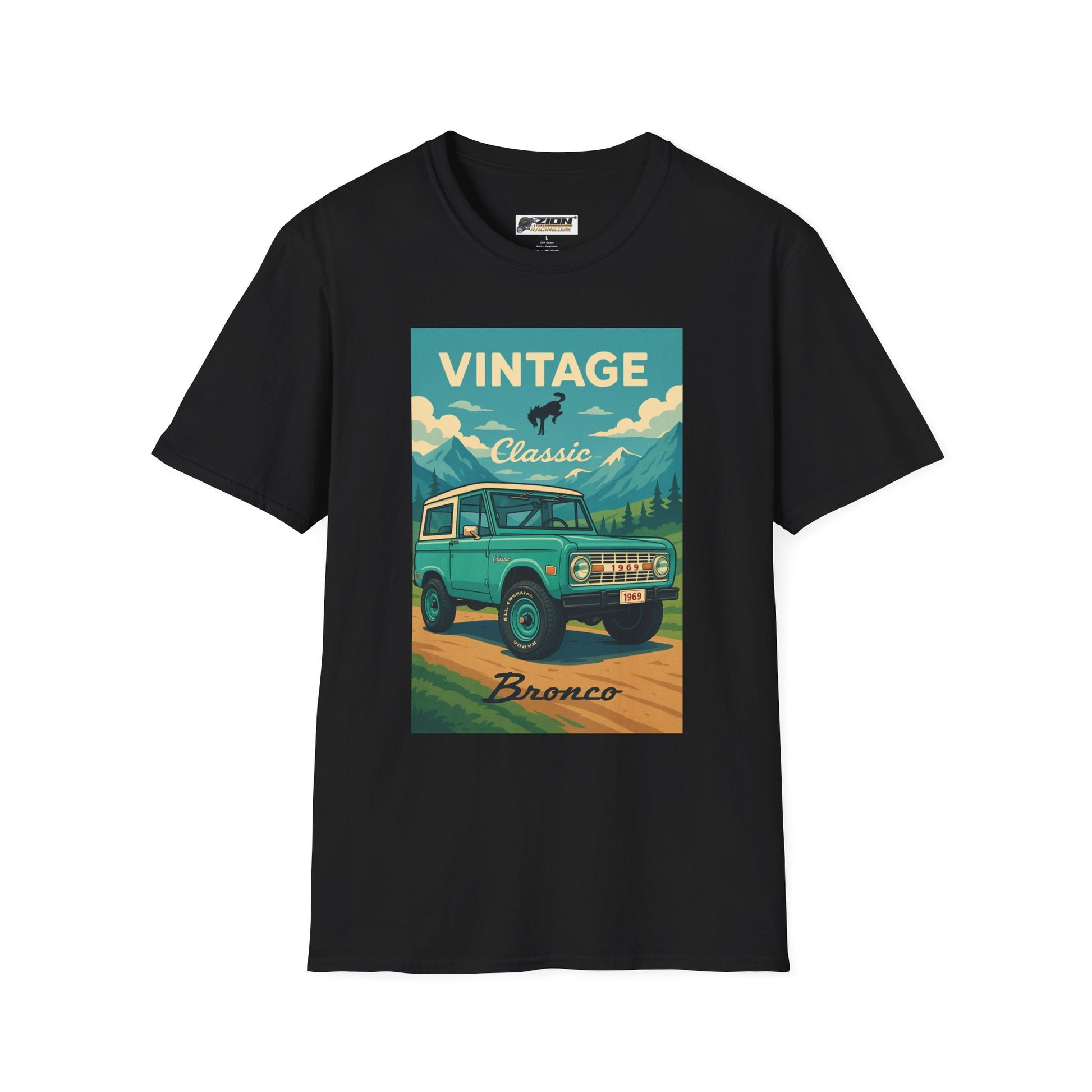 Vintage Bronco Unisex Softstyle T-Shirt | Retro Car Tee, Birthday Gift, Classic Auto Shirt, Summer Fashion, Car Lover Gift