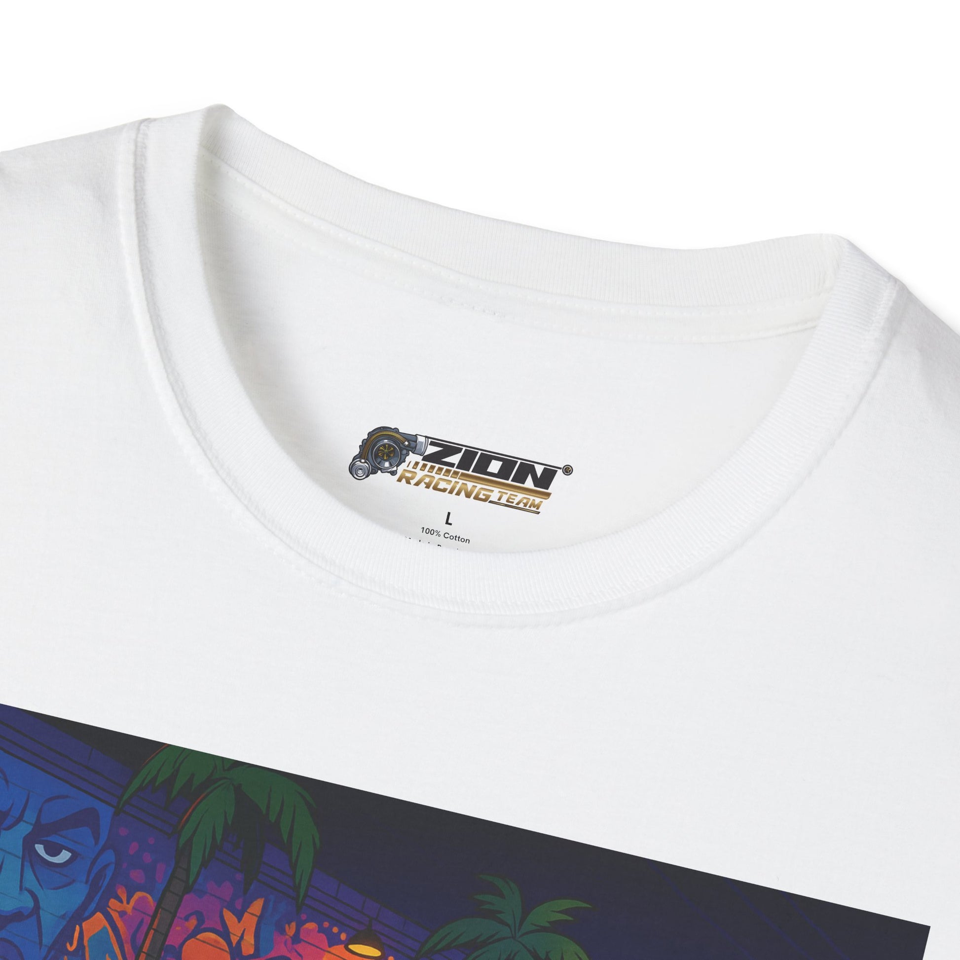 Neon Graffiti Car Art T-Shirt, Cool Urban Fashion Tee, Graphic Tee for Car Lovers, Street Style Apparel, Gift for Him/Her