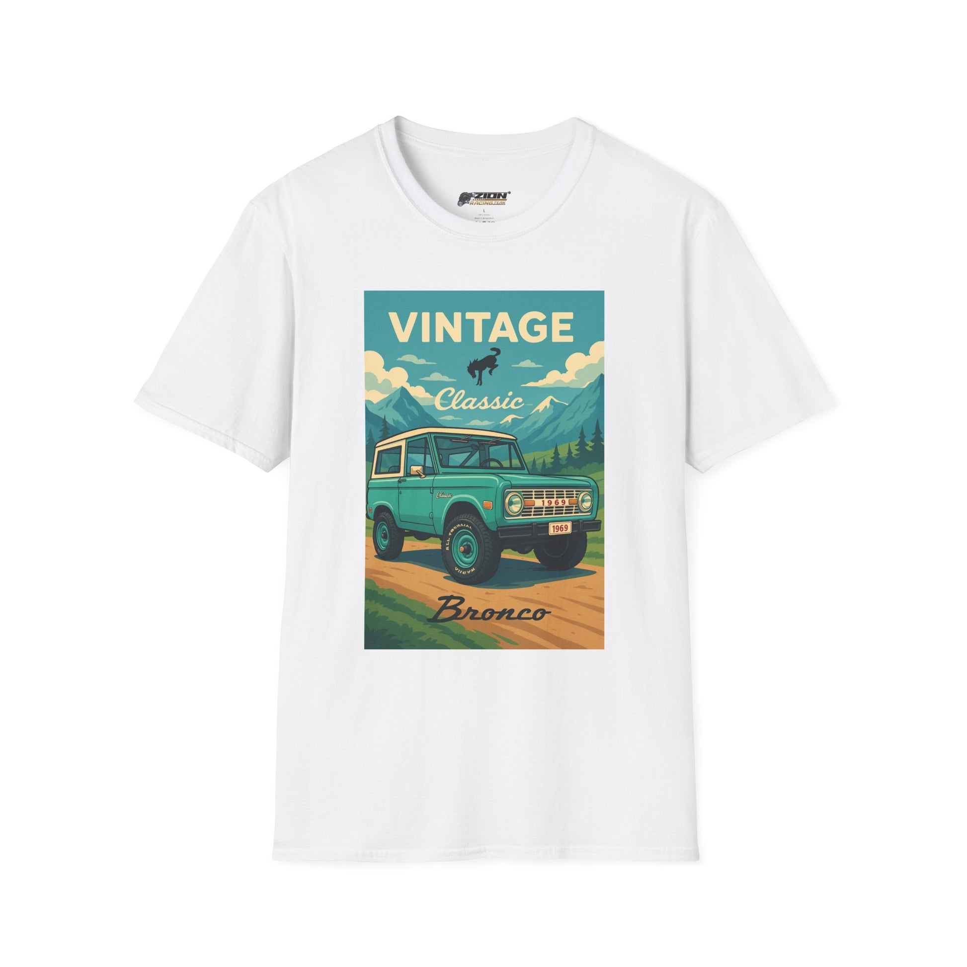 Vintage Bronco Unisex Softstyle T-Shirt | Retro Car Tee, Birthday Gift, Classic Auto Shirt, Summer Fashion, Car Lover Gift